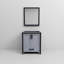 Meuble-lavabo gris foncé 30 po x 22 po avec miroir de 28 po - une armoire intérieure et un tiroir 30 po 22 28 po-542457007