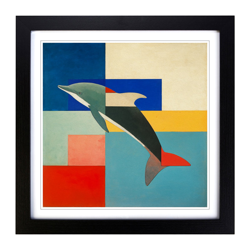 Single Picture Frame Print on Wood, Black