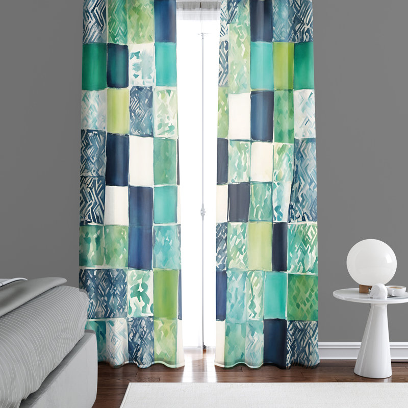 Semi Sheer Curtain Pair, 40" W x 52" L