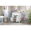 Meuble-lavabo de 30 po avec lavabo en céramique, petite armoire de salle de bain, armoire moderne avec 2 tiroirs et tablette réglable-1750861835