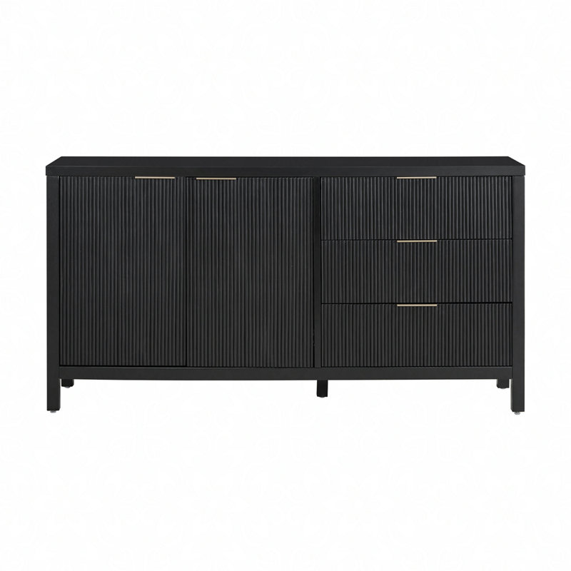 Buffet Minimalist Wave, Noir