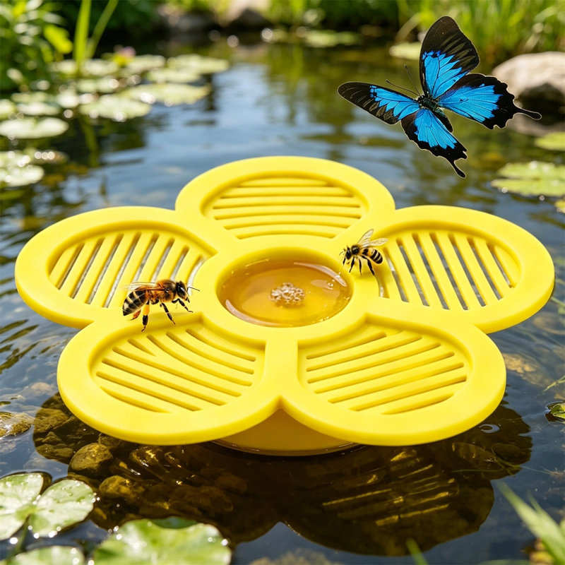Patin d'atterrissage flottant pour pollinisateurs d'eau