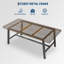 Table de salle à manger industrielle 63 po pour 4-6 personnes, table de cuisine rustique avec structure en métal robuste, capacité de 300 lb, brun-129848550