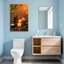 Bath and Laundry Calm Stones Candles Leaves Bamboo Peaceful Glow Zen Atmosphere-1134184718