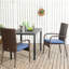 Chaises de patio blanc crème avec et. 2. Empilable. Siège et empilable d'extérieur en blanc. Coussins. Pour un style tendance.