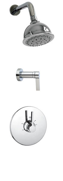 Robinet de baignoire et douche thermostatique, Nickel brossé