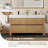 Abbie 60" Double Bathroom Vanity in Weathered Fir with White Artificial Stone Integrated Sink without Mirror