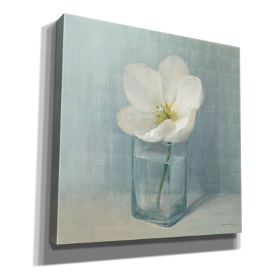 «Single White Tulip» par Danhui Nai, art mural sur toile