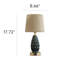 Lampe de table en résine texturée bleu Coastal-1382091402