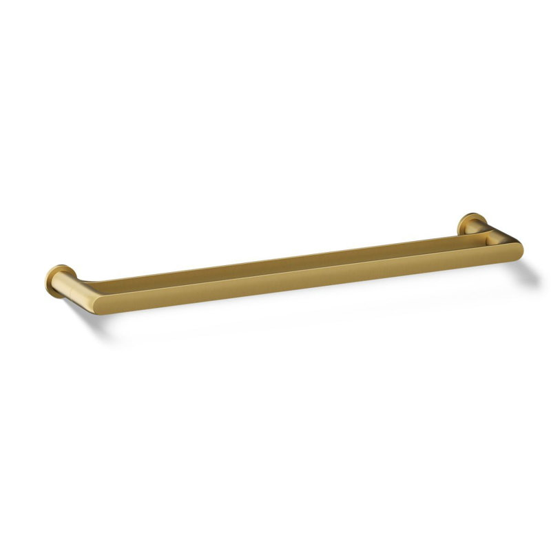 Avid 24-In Double Towel Bar, Vibrant Brushed Moderne Brass