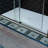 WOODBRIDGE Frameless Single Sliding Shower Door, 56-60" Width x 80"Height with 3/8"(10mm) Clear Tempered Glass-115676917