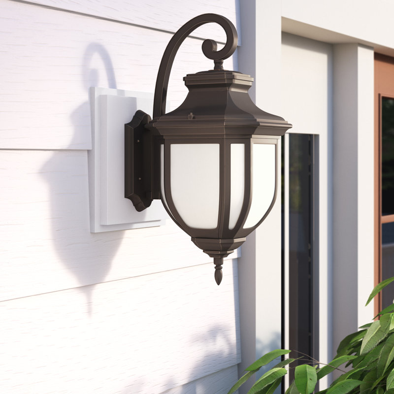 Carterton Metal and Aluminium LED Wall Light, No, Antique Bronze, 21.25" H x 9" W x 11.75" D