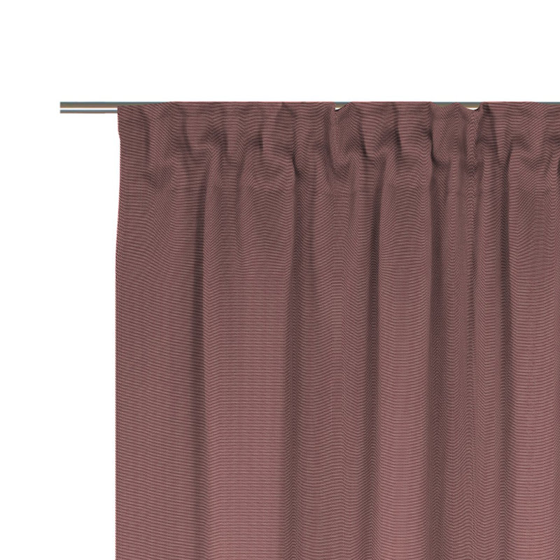 Uni Collection Light 100% Cotton Opaque Pinch Pleat Single Curtain Panel, 142cm wide x 295cm high, Cherry