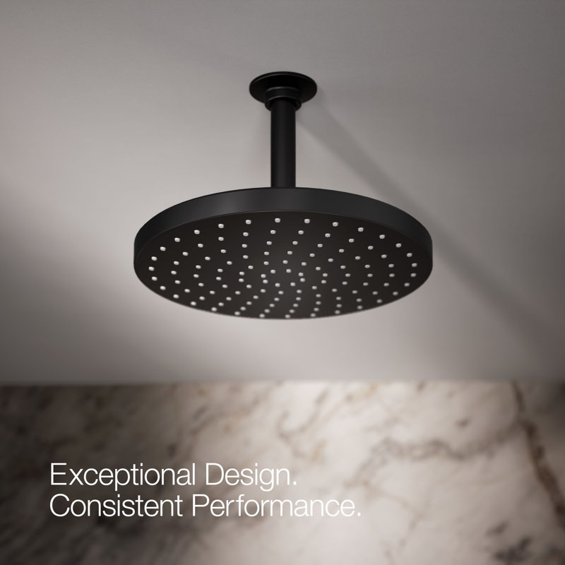 Flood Fixed Shower Head, Matte Black