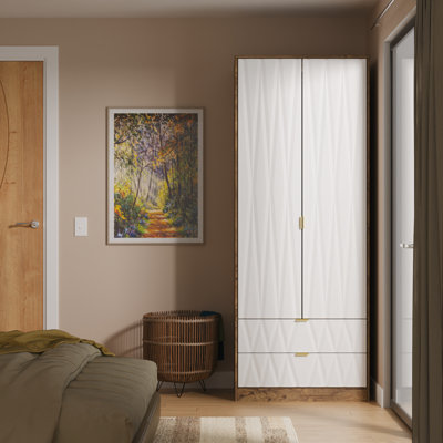 Las Vegas 2 Door Robe 2 Drawer Robe in Dusk Grey (Ready Assembled)