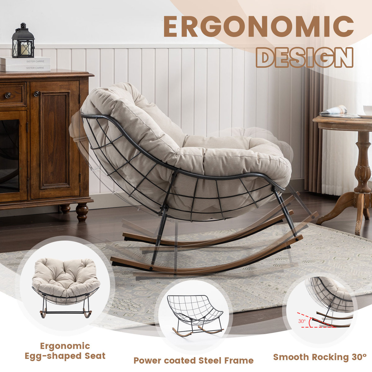 George Oliver Lynnelle Outdoor Rocker Chair & Reviews | Wayfair