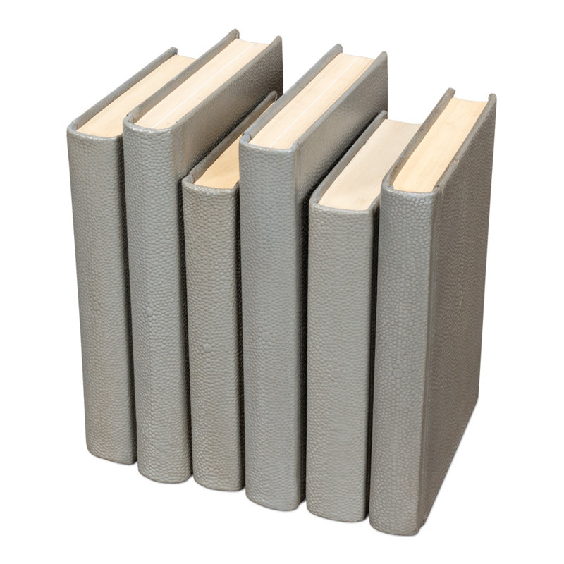 Shagreen Hand Painted Sports Decorative Book, Gray