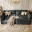 Canapé-lit modulaire 8 pièces avec siège de rangement, canapé modulaire en chenille de luxe avec pieds dorés et détails 8 pièces-1689918518-1690089654