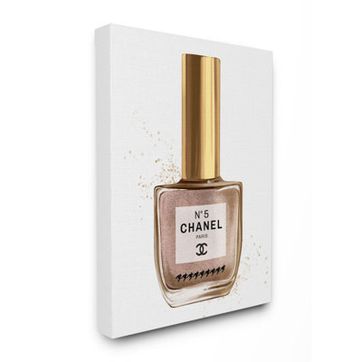 «Makquillage Nail Vernis Brown Gold Fashion Design», impression