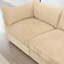 3 avec coussins de dossier et d'accoudoirs enveloppants, rangement escamotable, matériau chenille, croissant pour intérieurs adaptables 3 chenilles, styles intérieurs modernes-1293938163