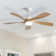 132 cm Modern Ceiling Fan with Led Light and Remote Control
