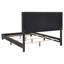 Lit double gris anthracite - Style transitionnel avec rembourrage en mousse et base en bois rembourrée et confortable-295657985