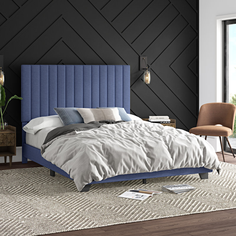 Lit standard bas Amaryah, Grand, Bleu