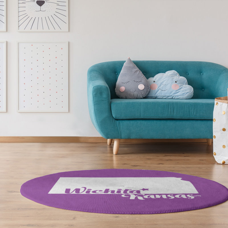 Chenille Indoor Rug, Round 5'