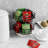 Black Rotating Tabletop Tea Storage With Wood Base