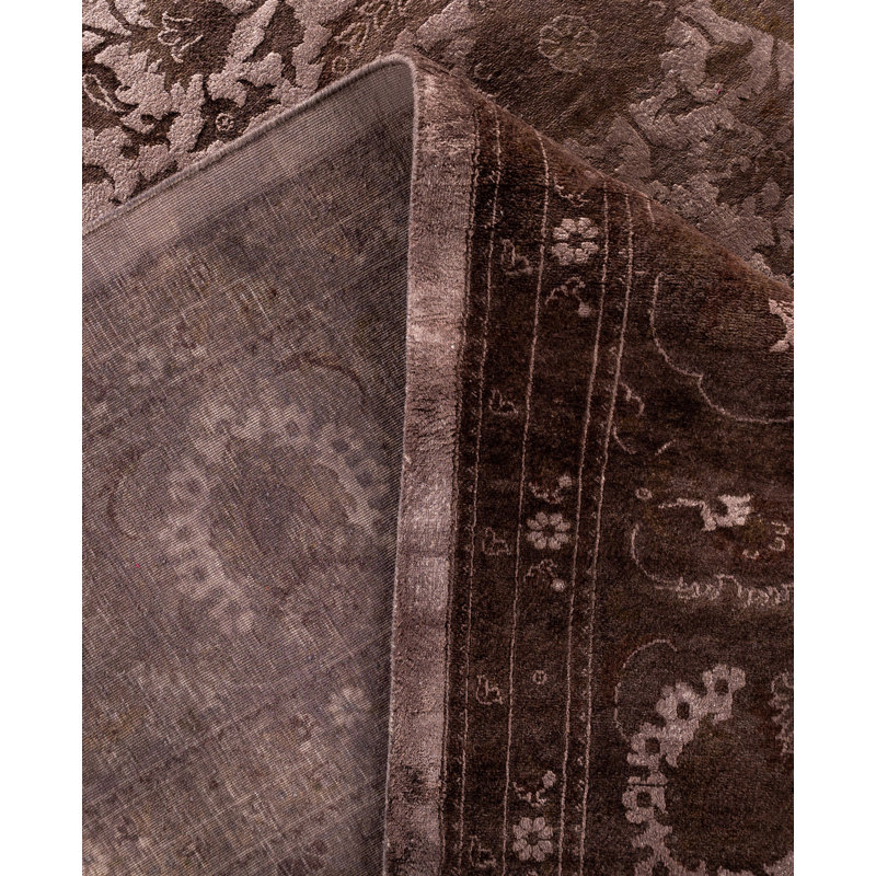 Overdyed One-of-a-Kind 9' 3" X 12' 2" Hand Knotted Area Rug