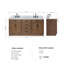 Meuble-lavabo double en bois massif Tidworth avec plateau en marbre de Carrare de 1,5 po-2071002145-2068250691-2063472382