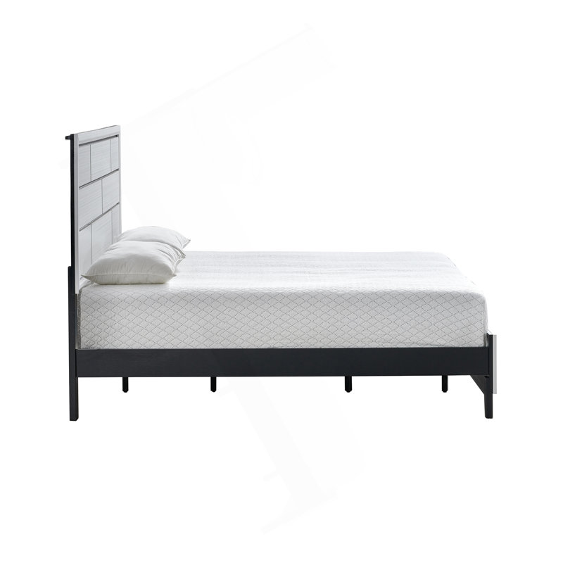 Lit Glasgow G04305A-KB (matelas non inclus) , Blanc, Grand lit
