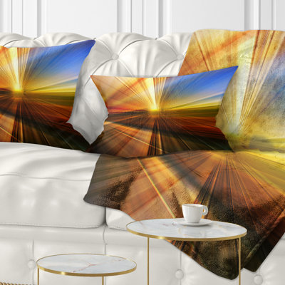 Coussin lombaire à rayons abstraits 