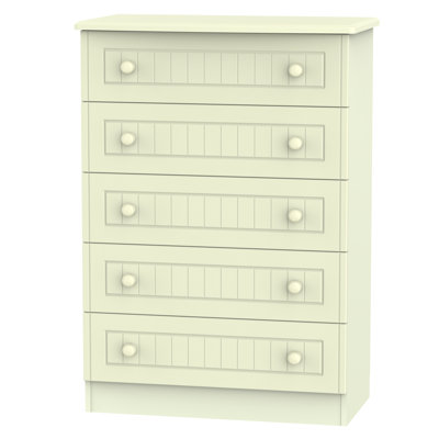 Fully Assembled Saxena 5 Drawer 76.5Cm W Chest of Drawers