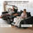 5 Seater Chenille Oversized Modular Sectional Sofa With Double Power Recliner Cloud Reclining Couch With Headrest Storage Drawer Charging Cup Holders Deep L-shaped With Corner And Ottoman-120641285