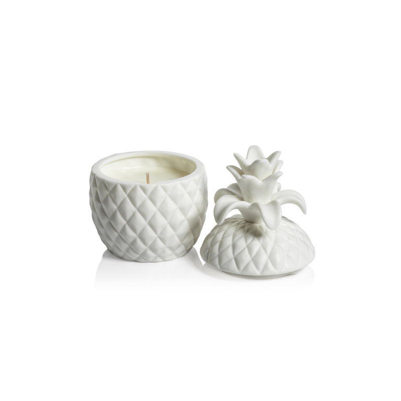 Bougie parfumée Ananas Blanc, H 5,5 po x l 3,5 po x P 3,5 po