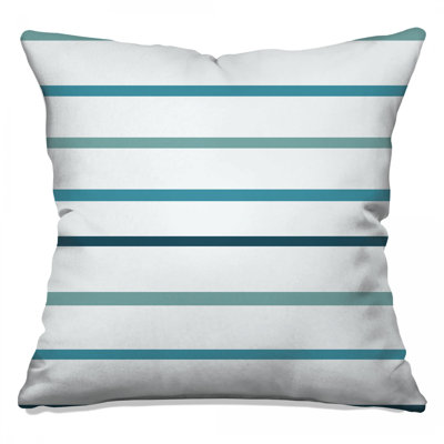 Coussins décoratifs à rayures bleues et blanches