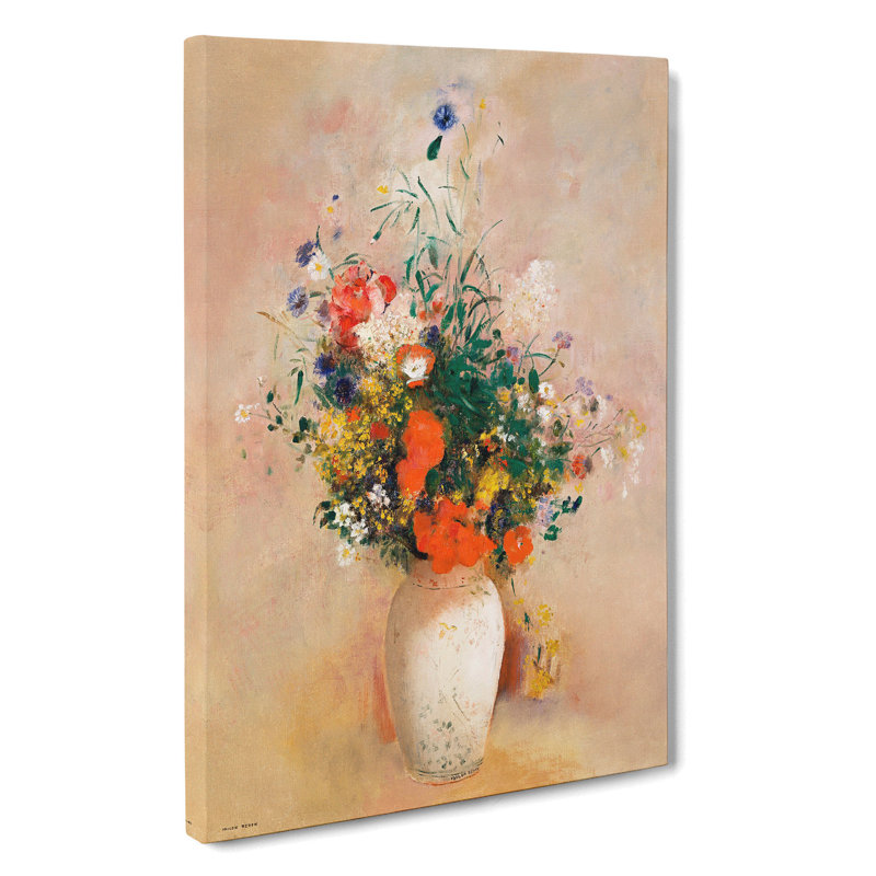 Vase of Flowers Vol.1 by Odilon Redon - Wrapped Canvas, 50cm H x 35cm W x 3cm D