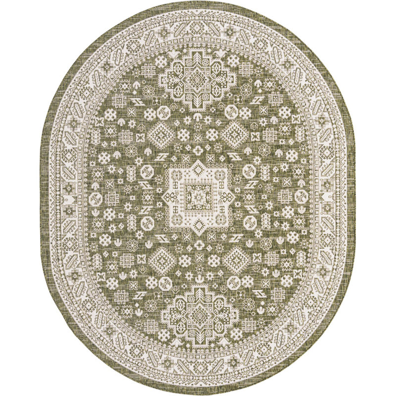 Tapis d'extérieur Chand, Ovale 7 pi 10 po x 10 pi