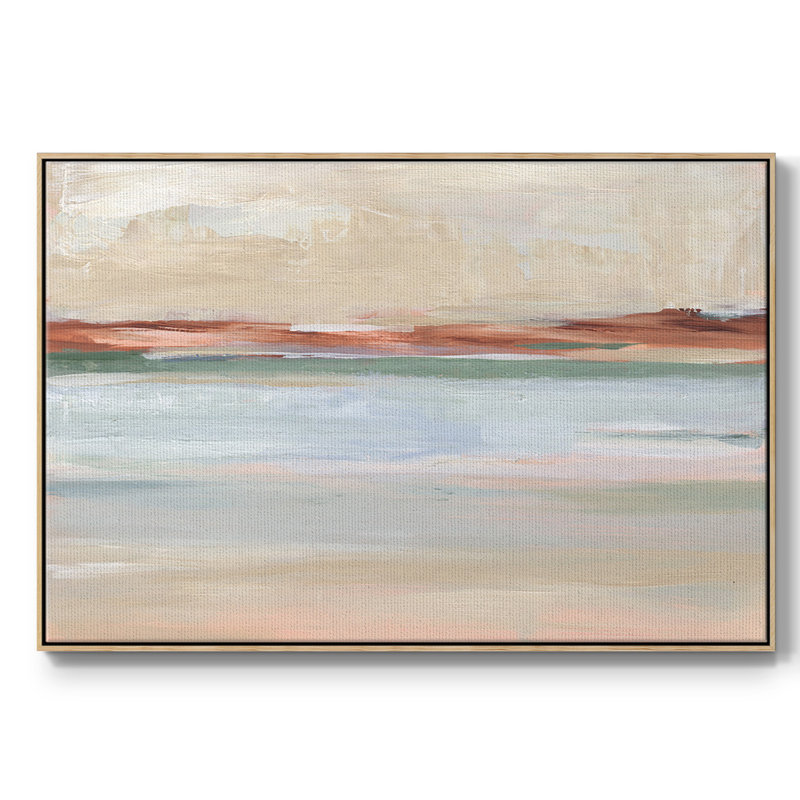 Sienna Horizon II " Sienna Horizon II ", Natural Wood Framed Canvas, 27" H x 41" W x 2" D