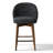 Modern 30" Round Counter Height Dining Set with 2 Upholstered Swivel Counter Stools-1658115935