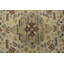Tapis beige floral en laine noué à la main