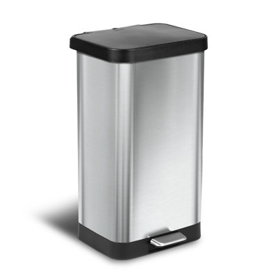 GLAD Stainless Steel Step Trash Can