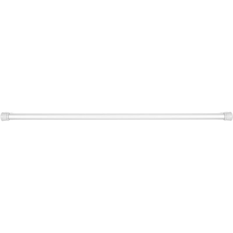 Adjustable White Steel Tension Shower Curtain Rod, 41-76 Inches