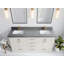 Boston 72 po X P 22 po De salle de bain double en albâtre Quartz gris Piatra