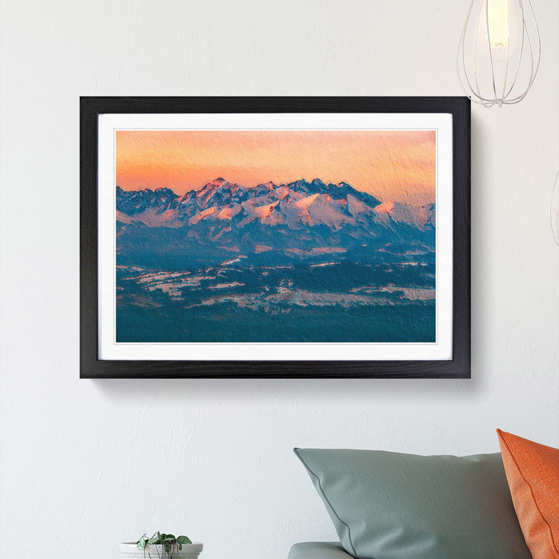 The Tatra Mountains in Poland - Picture Frame Painting Print, 48cm H x 65cm W x 2cm D, Black Framed