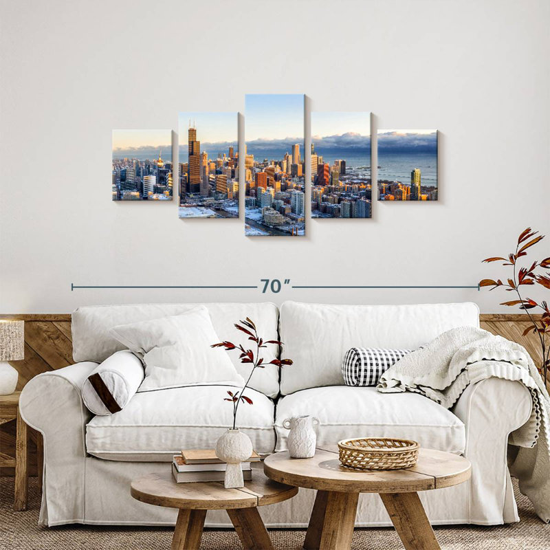 Chicago Winter Morning, 24" H x 55" W