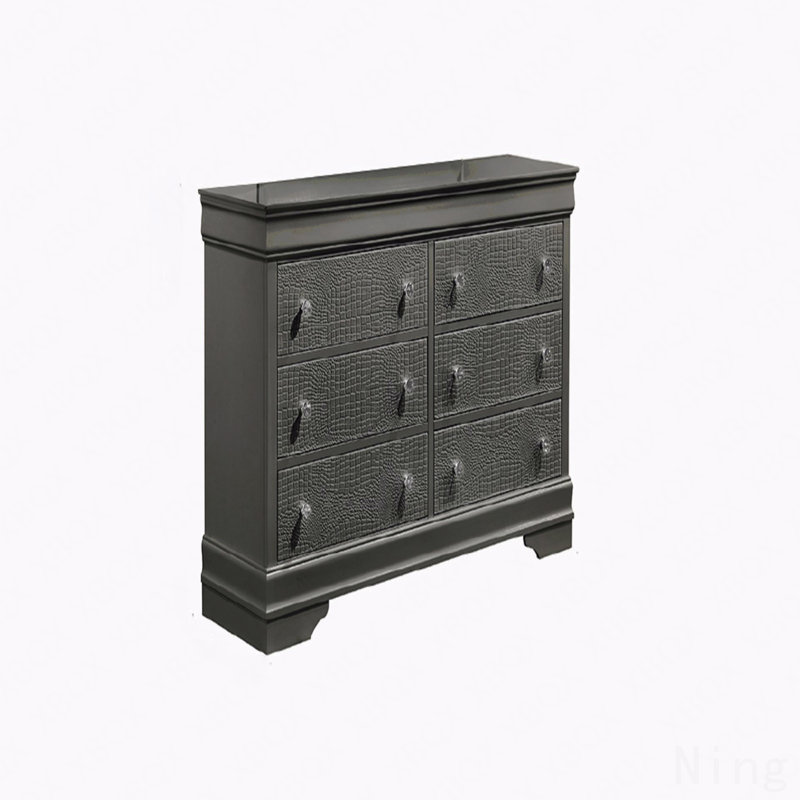 6-Drawer Dresser, Modern Style  Woodenen Construction, Gray