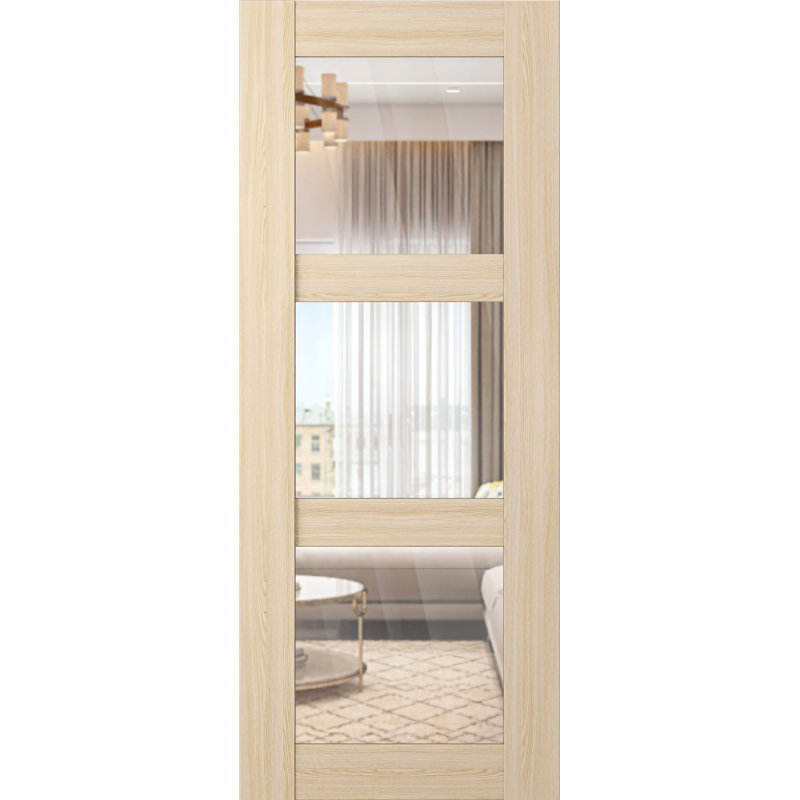 Avon 3 Lite 30 po x 80 po Dalle de porte intérieure standard en bois manufacturé en bois de frêne loire clair