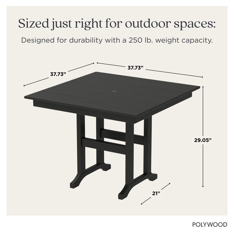 Farmhouse 37" Dining Table, Black